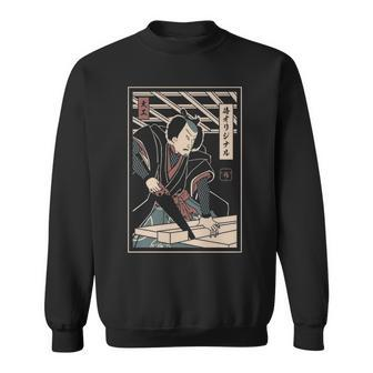 Carpentry Samurai No 3 Warrior Japanese Sweatshirt | Mazezy
