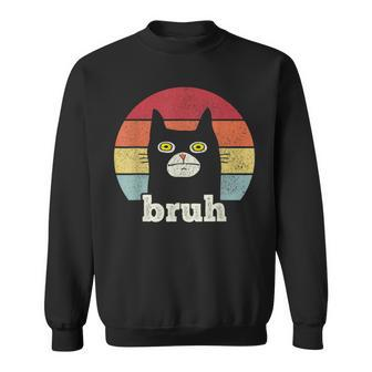 Cat Bruh Cat Meme For Boys Bruh Sweatshirt - Thegiftio UK