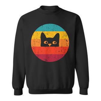Cat Retro Vintage Sweatshirt - Monsterry