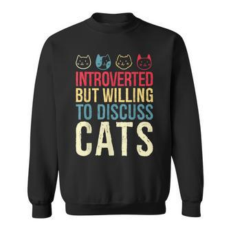 Cat Shy Person Cat Lover Introvert Cat Sweatshirt - Thegiftio UK