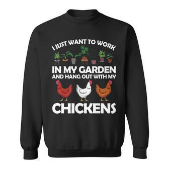 Chicken For Men Women Gardening Chicken Lovers Garden Sweatshirt | Mazezy