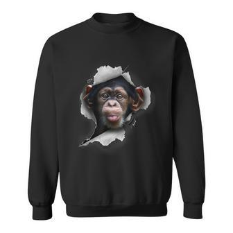 Chimp Monkey Lover Chimpanzee Monkey Sweatshirt - Seseable