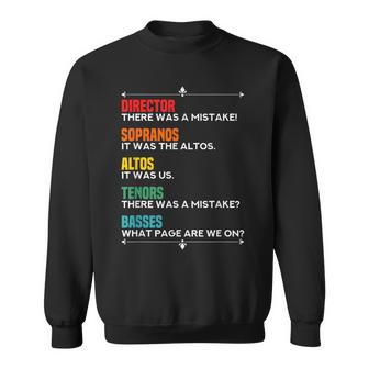 Choir I Joke Idea Altos Tenors Sopranos Sweatshirt - Monsterry UK