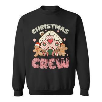 Christmas Crew Gingerbread In Candy House Cute Xmas Sweatshirt - Seseable