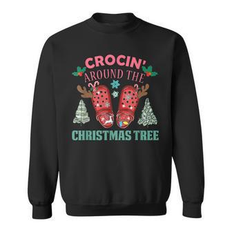 Christmas Crocing Around The Christmas Tree Vintage Sweatshirt | Mazezy