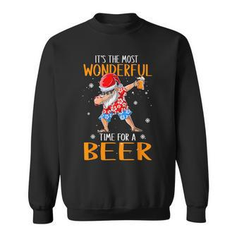 Christmas In July Santa Hawaiian Wonderful Beer Lover Sweatshirt - Monsterry
