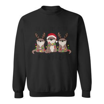 Christmas Otters Cute All Of The Otter Reindeer Sweatshirt - Monsterry