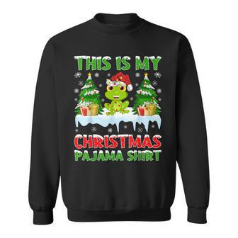 This Is My Christmas Pajama Frog Christmas Sweatshirt - Monsterry