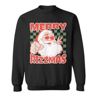 Christmas Rizz Meme Merry Rizzmas For Trendy Kid Sweatshirt | Mazezy