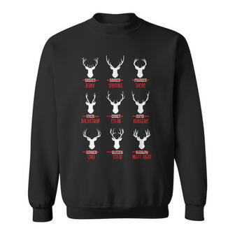 Christmas Santa Reindeer List Pajamas For Deer Hunters Sweatshirt - Seseable