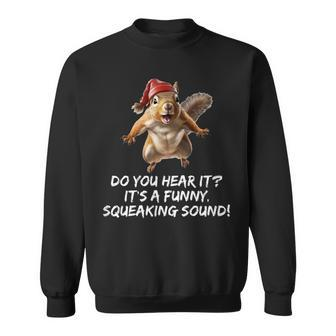Christmas Squirrel Santa Hat Exterior Illumination Sweatshirt - Monsterry UK