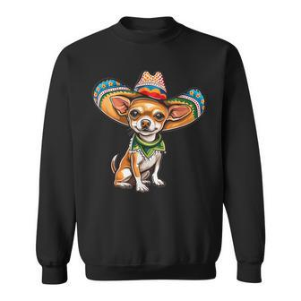 Cinco De Mayo Chihuahua Graphic Sweatshirt - Seseable
