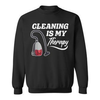 Cleaning Is My Therapy Housekeeping Housekeeper Sweatshirt - Monsterry