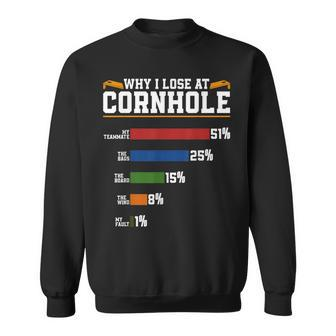Cornhole Players Why I Lose At Cornhole Sweatshirt - Seseable