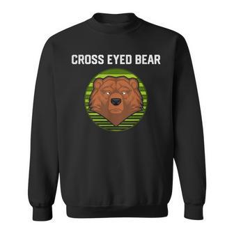 Cross Eyed Bear Animal Graphic Sweatshirt - Monsterry