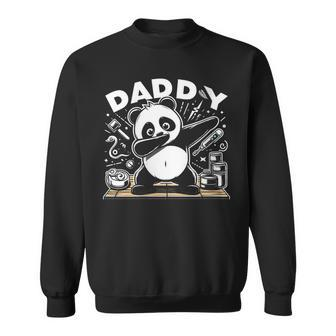 Cute Dabbing Panda Dad Daddy Bear Father's Day Dance Sweatshirt - Seseable