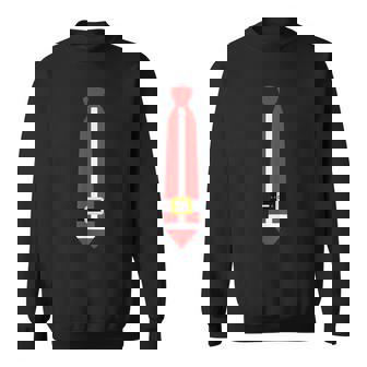 Cute Santa Claus Minimalist Christmas Tie Graphic Sweatshirt - Monsterry