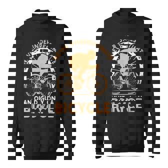 Cycling Old Guy On A Bicycle Dad Fathers Day Cyclist Sweatshirt - Thegiftio
