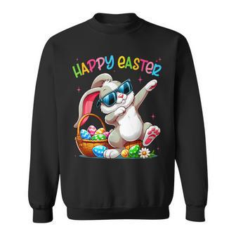 Dabbing Bunny Easter Happy Easter For Boys Girls Adult Sweatshirt | Mazezy