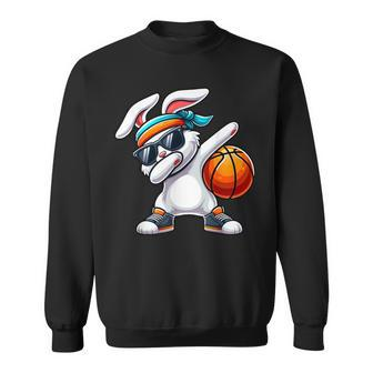 Dabbing Bunny Playing Basketball Easter Day Boys Girls Sweatshirt | Mazezy CA