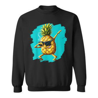 Dabbing Pineapple Aloha Sunglasses Beach Dance Hawaii Sweatshirt - Monsterry