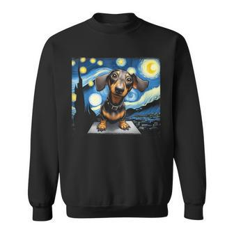 Dachshunds Sausage Dogs In A Starry Night Sweatshirt - Thegiftio UK
