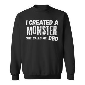 For Dad From Daughter First Father's Day Saying Sweatshirt - Monsterry