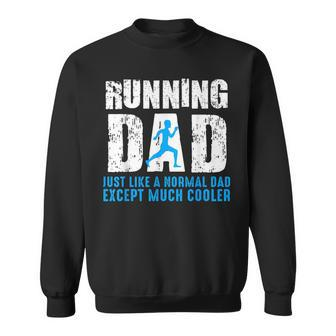 Print Dad Runner Marathon Idea Jogging Sweatshirt - Seseable