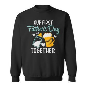 Dad And Son Our First Fathers Day Together 2023 Baby Sweatshirt - Monsterry CA