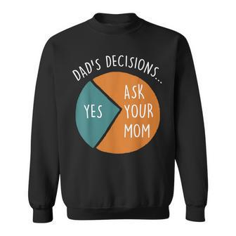 Dad’S Decisions Ask Your Mom Vintage Fathers Day Mens Sweatshirt - Thegiftio UK