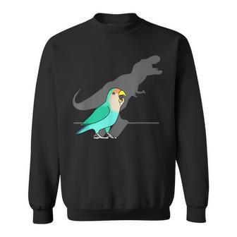 Dinosaur T-Rex Shadow Dutch Blue Peach Faced Lovebird Sweatshirt - Monsterry AU