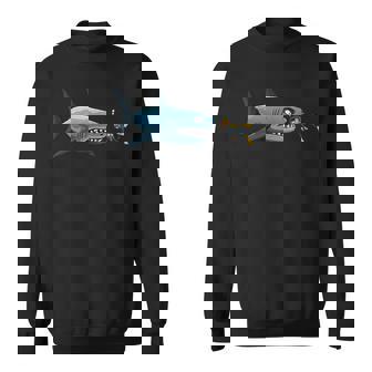 Diving Scuba Diving Deep Sea Diver Shark Novelty Sweatshirt - Thegiftio UK