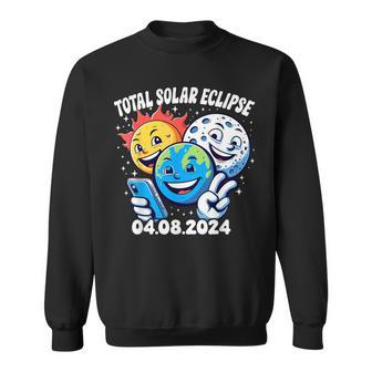 Earth Moon Sun Total Solar Eclipse April 8 2024 Sweatshirt | Mazezy