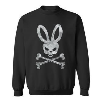 Easter Bunny Skull Crossbones Egg Hunt Easter Day Sweatshirt - Seseable