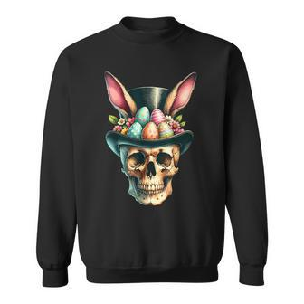 Easter Bunny Skull Egg Hunt Easter Day Sweatshirt - Monsterry UK