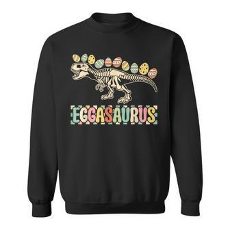 Eggasaurus Easter T Rex Dinosaur Egg Hunt 2024 Graphic Sweatshirt | Mazezy UK
