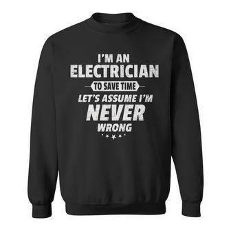 Electrician Electrical Worker Sweatshirt | Mazezy