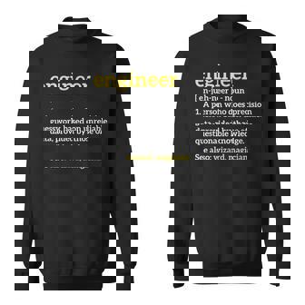 Engineering Definition Of An Engineer Sweatshirt - Thegiftio UK