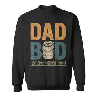 Fathers Day Dad Bod Jokes Powered By Beer Lover Sweatshirt - Monsterry