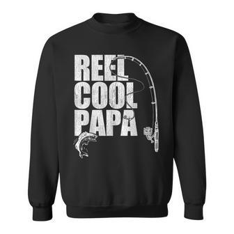 Fishing T Reel Cool Papa Fathers Day Sweatshirt - Monsterry