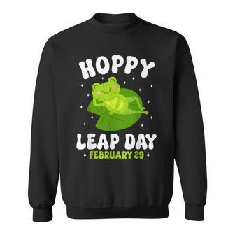 Frog Hoppy Leap Day February 29 Birthday Leap Year Sweatshirt - Seseable