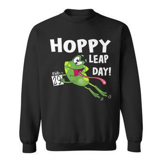 Frog Hoppy Leap Day February 29 Leap Year Birthday Sweatshirt - Seseable