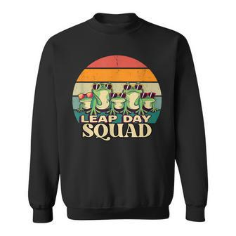 Frog Lover Leap Day Squad February 29 Cool Retro Style Sweatshirt - Seseable