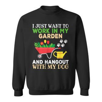 Gardening Dog Lover Gardener Garden Plants Sweatshirt - Thegiftio UK