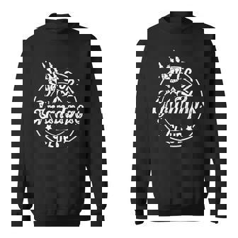 Grandpa Fathers Day Cool Grandpas Club Skeleton Hand Sweatshirt - Seseable