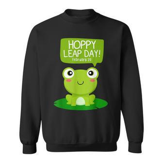 Green Frog Hoppy Leap Day February 29 Cool Frog Lovers Sweatshirt - Monsterry