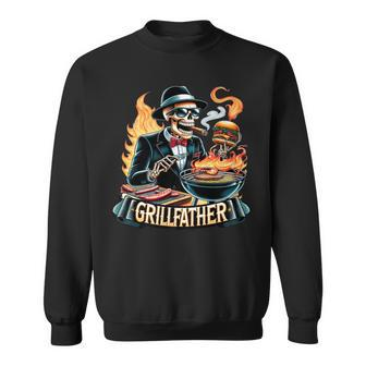 Grill Father Skeleton Dad Joke Grillfather Fathers Day Sweatshirt - Seseable