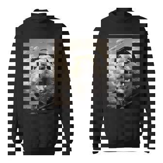 Groundhog Selfie With Ufos Weird Sweatshirt - Thegiftio