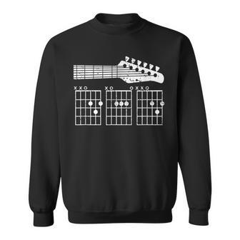 Guitar Dad Music Chords D A D Retro Vintage Sweatshirt - Monsterry UK