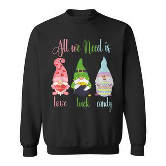 Happy Valentines St Patrick Easter Happy Holiday Gnome Sweatshirt - Monsterry CA